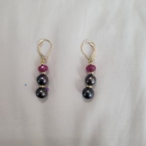 Black pearl Earrings